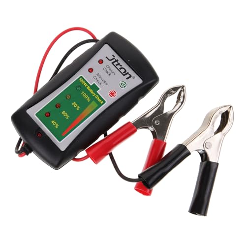 GETAJGHSD Batterietester Batterieladetester 12 V Batteriekapazitätstester Leckagetester Kfz Gummi Schwarz von GETAJGHSD