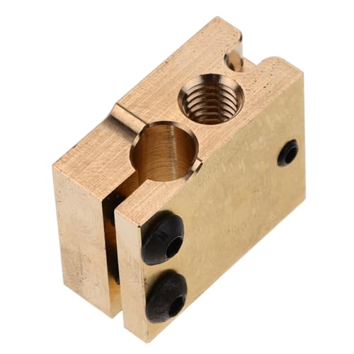 GETAJGHSD Druckerzubehör Werkzeug Bausatz Düse Filamenttrockner Farbtablett Liner D Drucker Zubehör Heizblock Extruder Heizblock für Extruder 3D-Druckteile Extruder-Heizblock Kupfer Golden von GETAJGHSD