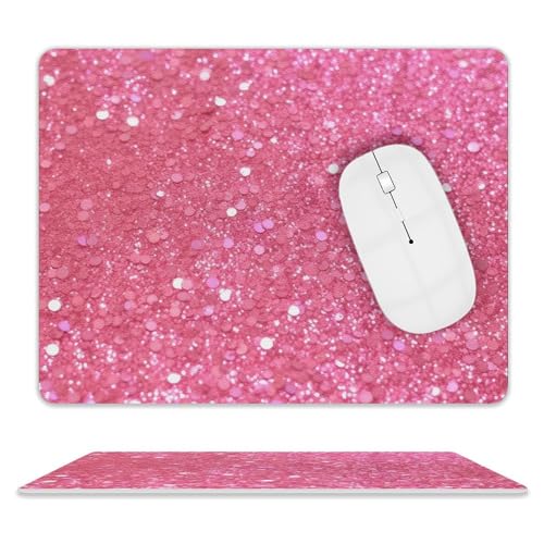 Glitzerndes Mauspad, wasserdicht, Gaming-Mauspads mit rutschfester Gummiunterseite, Computer-Mauspad mit genähten Kanten, personalisiertes Mauspad für Schreibtischunterlage, 25,4 x 20,3 cm von GFLFMXZW