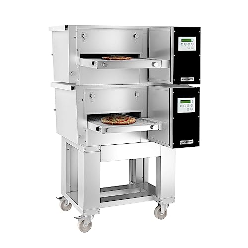 GGM Gastro | 2#DPZ3030E#UDZ3030 | (2 Stück) Elektro Durchlaufofen - 980x1300mm - Digital - Bandbreite: 400mm - inkl. Untergestell von GGM Gastro