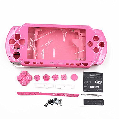 Gehäuse mit Tasten und Schraubendrehern, Ersatz für PSP 1000 1001 1002 1003 1004 Fat Phat PSP (Rosa) von GGZone