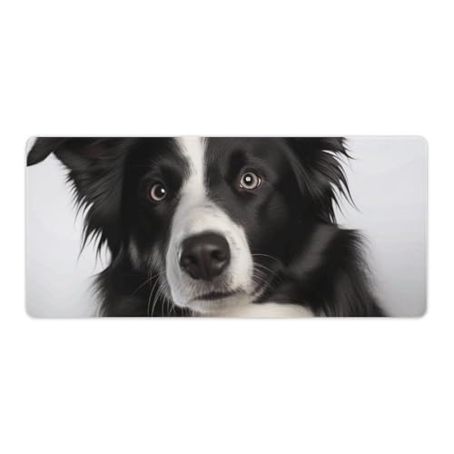 Großes erweitertes Gaming-Mauspad, Border Collie, Tastatur-Pad mit rutschfester Gummiunterseite, großer Schreibtischschutz, großes Mauspad für Computer, Zuhause, Büro, 40 x 90 cm von GHBNK