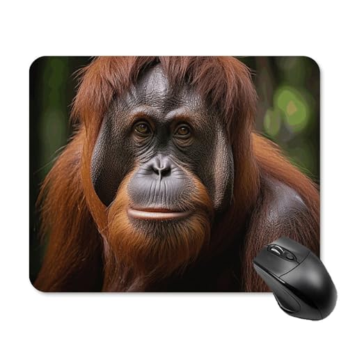 Mauspad, Orang-Utan, Fotografieren, Mauspads für kabellose Maus, Schreibtischzubehör, Gaming-Mauspad mit rutschfester Gummiunterseite, wasserdichtes Mauspad für Schreibtisch, Laptop, Büro, 20 x 25 cm von GHBNK