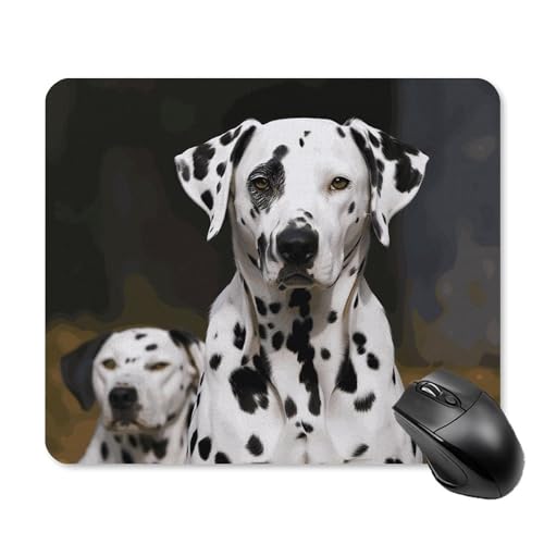 Mauspad mit Dalmatiner-Hunde-Mauspads für kabellose Maus, Schreibtischzubehör, Gaming-Mauspad mit rutschfester Gummiunterseite, wasserdichtes Mauspad für Schreibtisch, Laptop, Büro, 25 x 30 cm von GHBNK