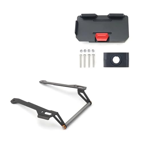 Motorrad Handyhalter Für Voge Für DS525X 2023-up Motorrad GPS Telefon Halter USB Drahtlose Ladegerät Navigation Halterung Unterstützung Montieren Teile Fahrrad Handyhalterung(12mm Set) von GHTOITW