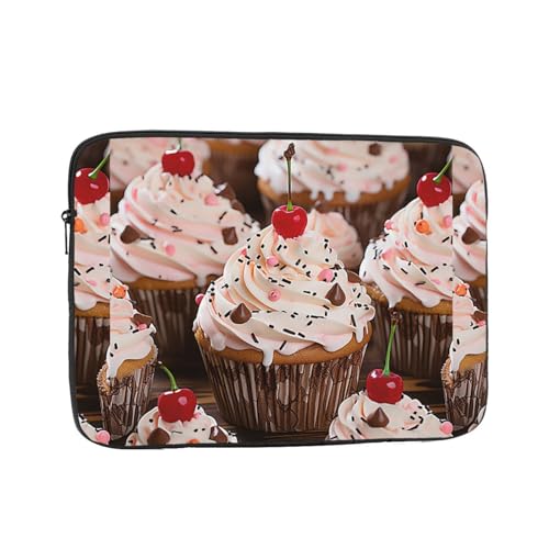 Laptop-Hülle, 12 Zoll (30,5 cm), stoßfest, Cupcake- und Muffin-Laptop-Tasche, wasserdicht, Computer-Schutzhülle von GHZQJFD