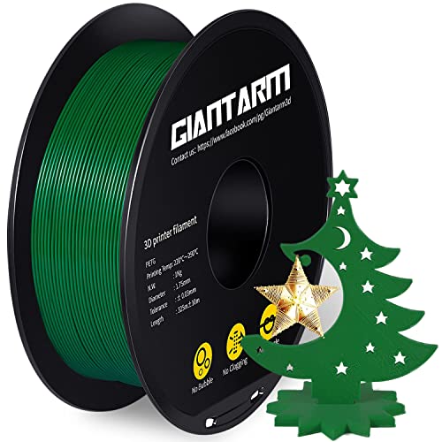 GIANTARM PETG Filament 1,75 mm grün für 3D-Drucker 1 kg Spool von GIANTARM