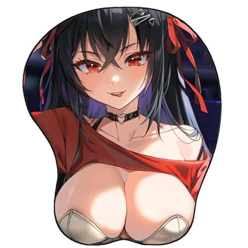 GIGBIRD-Anime Azur Lane Taihou 3D Mauspad mit Handgelenkauflage Gaming Mauspads Rutschfestes Mauspad 3D Mauspads 3D Ergonomisches Mauspad von GIGBIRD