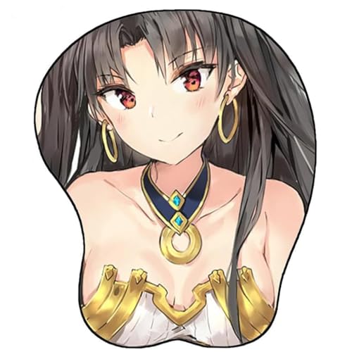 GIGBIRD-Anime Fate Ishtar 3D Mauspad mit Handgelenkauflage Gaming Mauspads Rutschfestes Mauspad 3D Mauspads 3D Ergonomisches Mauspad von GIGBIRD