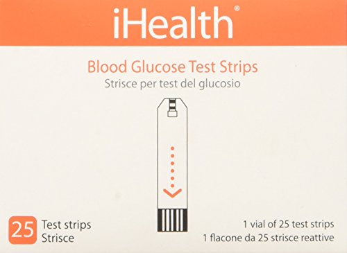 GIMA 23511 iHealth - Blutzuckerteststreifen für Blutzuckermessgerät Cod. 23510/25 Stück von GIMA