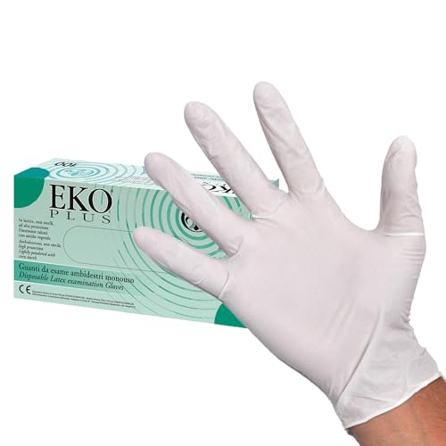 Gardening EKO PLUS 7 Eko Plus 7 Latex Handschuhe, Größe M, 100 Stück von doc