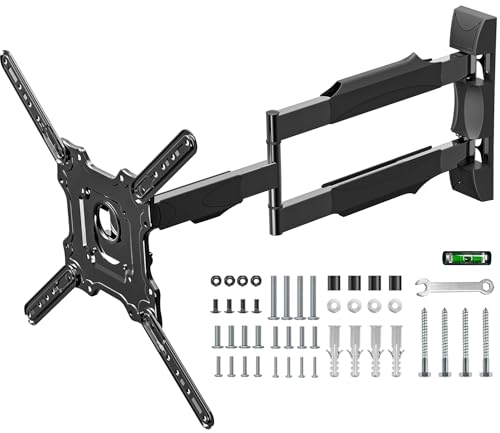 GINKGO TV Wandhalterung Schwenkbar, 720 mm Langem Arm Fernsehhalterung Wand für 32-65 Zoll Fernseher, Neigbar und Schwenk Ecke Fernseher Halterung, Bis zu 35 kg, Max VESA 400 x 400 mm von GINKGO