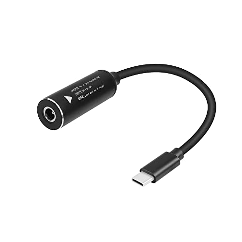 GINTOOYUN PD65W DC4017 auf USB-C Ladekabel DC4.0mmx1.7mm Runde Buchse auf Typ-C Ladegerät Netzteil Kabel für Laptops, Handys, Tablets, Aufladbares, etc(7Inch)(DC4017) von GINTOOYUN