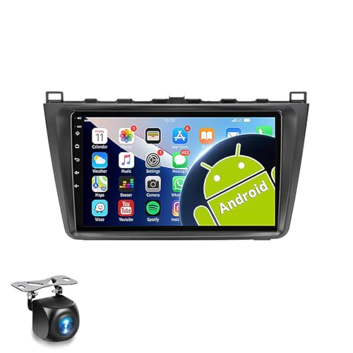 Android Autoradio für Mazda 6 Ⅱ GH 2007–2012 9 Zoll Touchscreen Autoradio mit GPS Navigation Bluetooth FM RDS HiFi WiFi Android Auto (T 4 + 64G) von GIOFEOIK