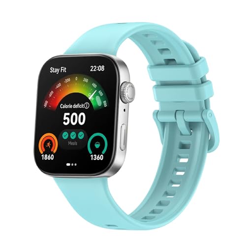 GIOPUEY Armband Kompatibel mit Huawei Watch Fit 3, Weiches Silikon Armband [Verschleißfest] [Atmungsaktiv] Ersatzarmband - Teal Green von GIOPUEY