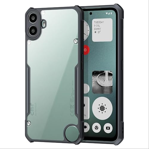 GIOPUEY Case Compatible with Nothing CMF Phone 1, Hard PC + Soft TPU Cover, High Transparency, Clear Phone Case, Airbag Anti-Drop, No Yellowing - New-Black von GIOPUEY