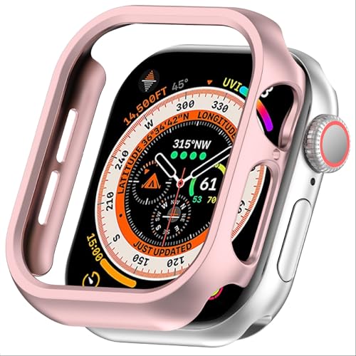 GIOPUEY Hülle Kompatibel mit Apple Watch Series 10 42mm, Hartplastikmaterial, Antikollision, Apple Watch Series 10 42mm Cover - Rose Gold von GIOPUEY