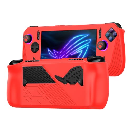 GIOPUEY Hülle für ASUS ROG Ally X 2024, Silikon-Material Weich Ultradünn Case, Slim Fit Wärmeableitung Handyhülle [Abriebfest] [rutschfest] - red von GIOPUEY