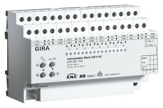 Gira 216100 Jalousieaktor 8fach 230V AC von GIRA