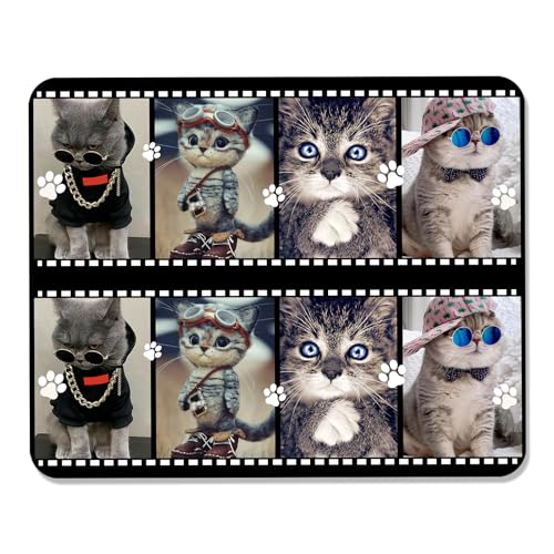 GLANDOTU Gaming Mauspad - Mousepad 260 x 210 × 3 MM - Mousepad mit Motiv Rutschfestem Gummiboden, Mousepad mit Einer speziellen Oberfläche verbessert Geschwindigkeit und Präzision, Four Cats von GLANDOTU