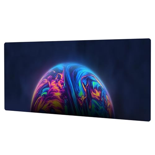 GLANDOTU Gaming Mauspad - Mousepad 800 x 400 × 3 MM - XL Mousepad groß mit Motiv Rutschfestem Gummiboden, verbessert Präzision und Geschwindigkeit, genähte Kanten Maus pad, Erde von GLANDOTU