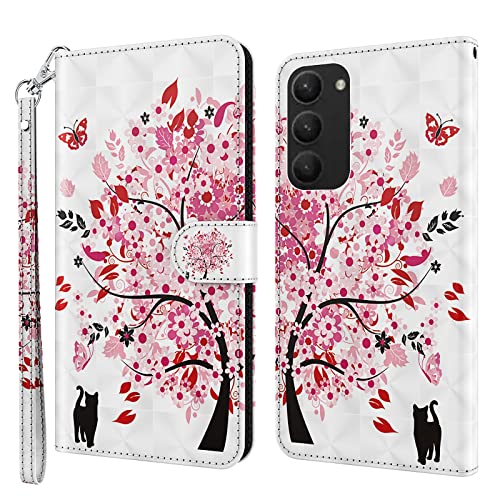 GLANDOTU Handyhülle für Samsung Galaxy S23 Plus Lederhülle [Standfunktion] [Magnetverschluss] Stoßfest Flip PU Leder Cover Case Klapphülle Samsung S23 Plus Schutzhülle - Baum von GLANDOTU