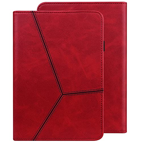 GLANDOTU Hülle für iPad Mini 6 2021 (8.3 Zoll) Cover mit Stift und Stifthalter - Ultra Dünn Premium Flip PU Leder Case für iPad Mini 6th Generation Tablet Hülle（Rot） von GLANDOTU