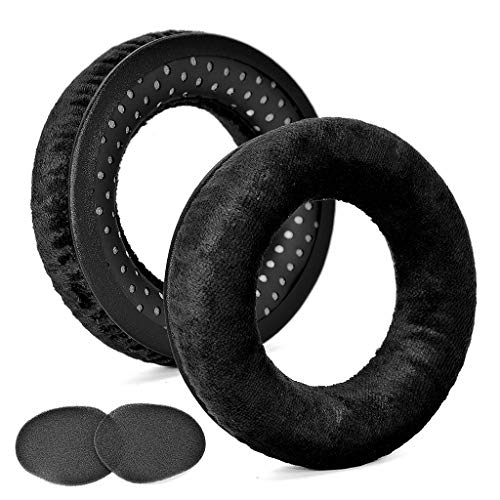 GLASSNOBLE Ohrpolster,Replacement Velour and Foam Ear Pads for -Beyerdynamic Dt990 / Dt880 Headphones Black von GLASSNOBLE