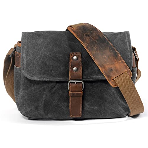 GLBMLMTHZP Retro wasserdichte kamerasack Fotografie Tasche leinwand Mini einzelne Messenger männer SLR Schultergurt-Tasche for Sony Fit for Nikon Fit for Canon Kameratasche(G) von GLBMLMTHZP