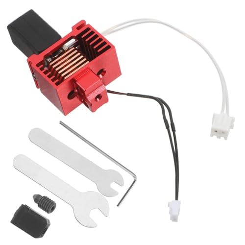 GLEAVI 1 Satz Hotend für 3D-Drucker 3D-Drucker-Armaturen Anschlussstück für Druckerextruder Extruderzubehör für 3D-Drucker 3D-Druckerdüse düse 3d drucker Metall-Hotend Druckkopf Stahl rot von GLEAVI