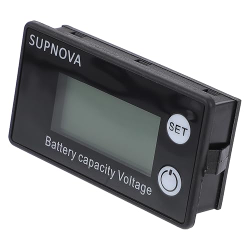 GLEAVI 1stk Voltmeter Draht Spannungsanzeige Spannungsprüfer Batterieanzeige Batteriewächter Mit Shunt Batterien Für Golfwagen Indikator Monitor Batteriefach W-lan Gerät Plastik Black von GLEAVI