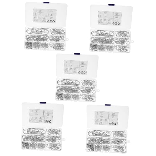 GLEAVI 625 Stk Aus Edelstahl Haken Anhängerkupplungen Mäherstiftclip Kupplungsstift Federspannstift Anhänger-pin-clip Pin-clip Für Traktoren Federstift Federhalter Rostfreier Stahl von GLEAVI