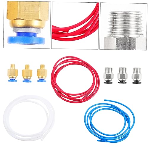 GLEAVI 9 Stk Rohr Lufttank Reparatursatz Ventile Metallarbeiten Anschlüsse Kompressor Bausatz Stecker Luftschlaucharmaturen Beschläge Schläuche Drücken, Um Die Armatur Zu Verbinden Ptfe von GLEAVI