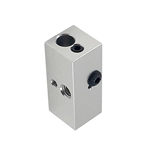 GLEAVI Single Head Double Color Mischfarbenextrusionsheizblock -in-eins-heizblock Heizt Aluminiumblock (silber) von GLEAVI