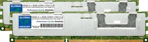 GLOBAL MEMORY 16 GB (2 x 8 GB) DDR3 1333 MHz PC3–10600 240-PIN ECC Registered DIMM (RDIMM) Arbeitsspeicher Kit für Apple Mac Pro (Mitte 2010 -2012) von GLOBAL MEMORY