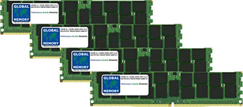 Global Memory 128 GB (4 x 32 GB) DDR4 2933 MHz PC4-23400 288-PIN ECC Registered DIMM (RDIMM) Arbeitsspeicher Kit für Server/Workstations/Motherboards von GLOBAL MEMORY