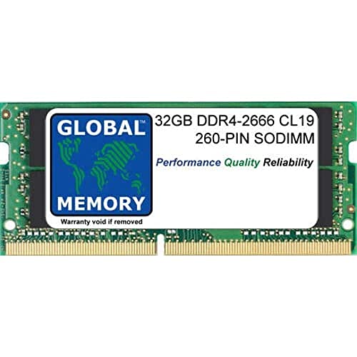 Global Memory 32GB DDR4 2666MHz PC4-21300 260-Pin SODIMM Speicher RAM für Mac Mini (2018) von GLOBAL MEMORY