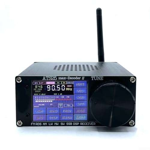 Neuer ATS25Max RDS-Funktions-Decoder, Si4732 Vollband-Radioempfänger, DSP-Radio-Empfänger, Bluetooth-kompatibel, eingebauter 4000-mAh-Akku von GLOBALHUT