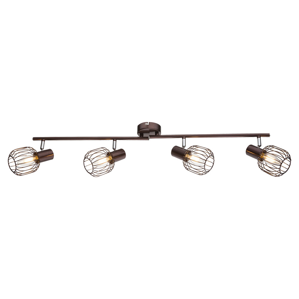 Deckenleuchte, Metall, Chrom, bronze, braun, Spots beweglich von GLOBO LIGHTING