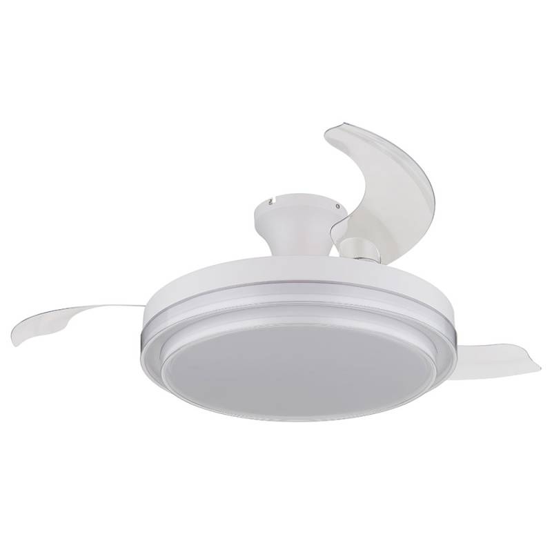 LED Deckenventilator, weiß, dimmbar Fernbedienung, D 106,6 cm von GLOBO LIGHTING