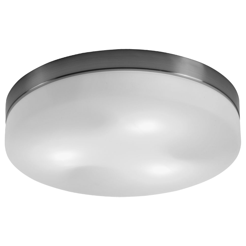 RGB LED Deckenleuchte, Glas opal, nickel-matt, D 30 cm von GLOBO LIGHTING