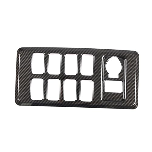 GLONHKDI Kompatibel for Toyota FJ Cruiser 2007-2021 ABS Auto Fahrassistenz Zentralsteuerung Schalter Zierrahmen Abdeckung Aufkleber Autoteile(Carbon fiber pattern) von GLONHKDI