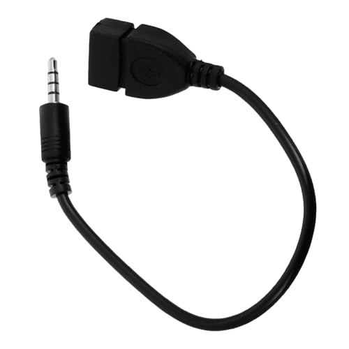 GLSTOY Auto-audiokabel Mp3 Konverter Verlängerung Des Audiokabels Musikkonverter Audio-buchsen-extender Audio-verlängerungskabel Mp3-musikplayer Usb Auto Ladeadapter Black Gummi von GLSTOY