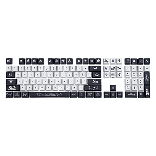 108Keys PBT-Tastenkappen, OEM-Profil, Farbstoff-Sublimationstastenkappe für MX-Switch, mechanische Tastatur, Halloween-Thema, Pbt-Farbstoff-Sublimationstastenkappen von GMBYLBY