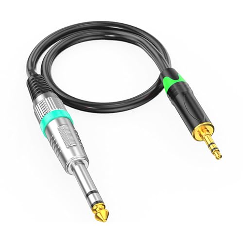 GMBYLBY Professionelles 3,5 mm auf 6,35 mm Stereo-Kabel 1/8 auf 1/4 Kabel für Mischpulte, Verstärker, Gitarren von GMBYLBY