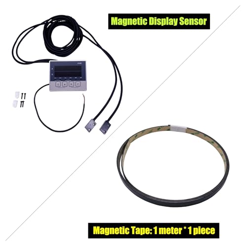 Digitale lineare Skala genau 2 achsen Digital Display DRO Magnetische Sensor Band Verschiebung Anzeige Skala Position Wandler Encoder Holzbearbeitung für Fräsmaschinen, Drehmaschinen, Montagezubehör(L von GMUME