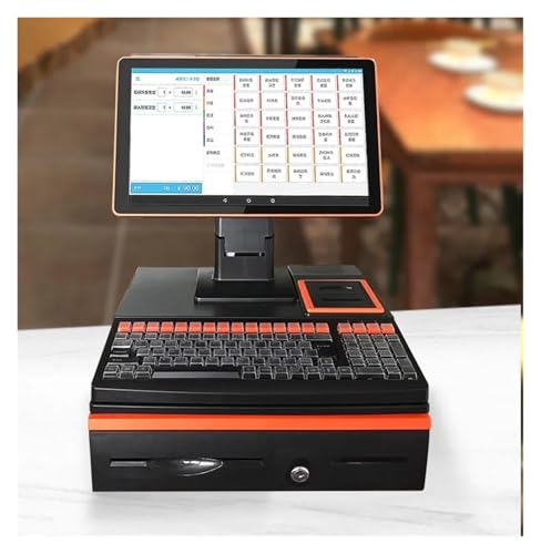 Elektronische Registrierkasse POS-Computer Fabrik POS-System Registrierkasse, Terminal Touch Desktop Restaurant Supermarkt Hotel POS-PC(Black J1800) von GMUME