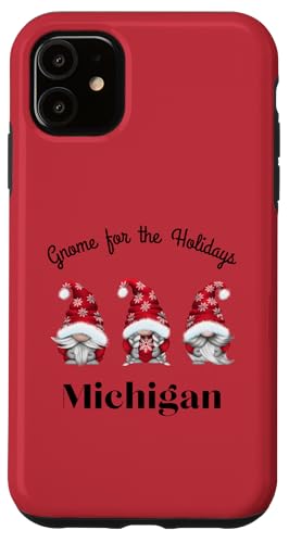 Hülle für iPhone 11 Zwerg für die Feiertage Michigan Merry Christmas Zwerge von GNOME FOR THE HOLIDAYS US STATE DESIGNS