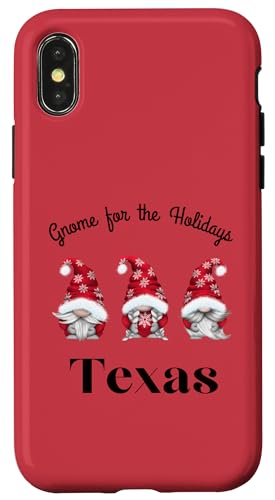 Hülle für iPhone X/XS Zwerg für die Feiertage Texas Merry Christmas Zwerge von GNOME FOR THE HOLIDAYS US STATE DESIGNS