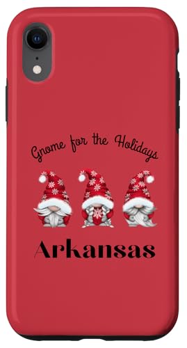 Hülle für iPhone XR Zwerg für die Feiertage Arkansas Merry Christmas Zwerge von GNOME FOR THE HOLIDAYS US STATE DESIGNS